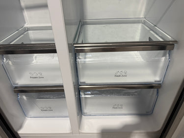 Factory second Hisense 578 L Side-by-Side Refrigerator – Black Steel (HRSBS578BW)